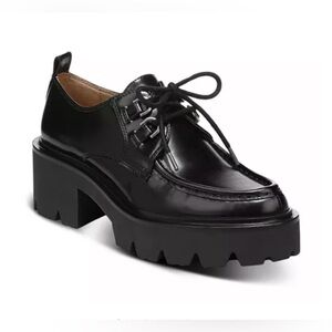 Sam Edelman Glossy Black Platform Loafers